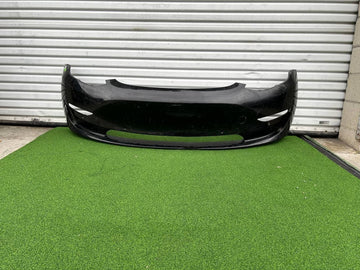 ✅ 17-23 Tesla Model 3 Front Bumper Cover Black w/Sensors OEM /cracked