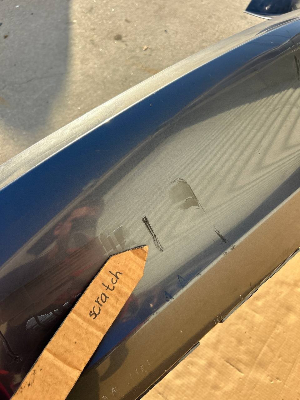 ✅ 2017-2023 Tesla Model 3 Rear Bumper Cover Gray No Sensors OEM w/scratches