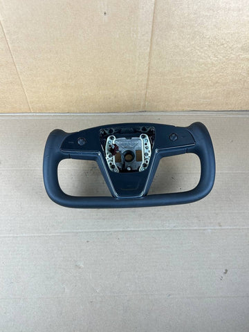 ✅Tesla Model X/S Plaid Yoke Style Steering Wheel OEM 1622612-00-F /chip