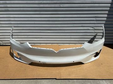 ✅16-20 Tesla Model X Front Bumper Cover White w/Sensor Holes w/scratches