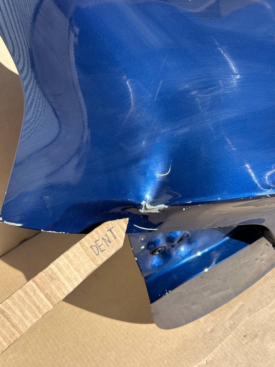 ✅ 17-21 Tesla Model 3 Trunk Lid Tailgate Shell Powered Blue w/dent and scratches