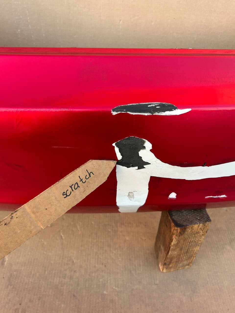 ✅2017-2021 Tesla Model 3 Rear Bumper Cover Red w/scratches