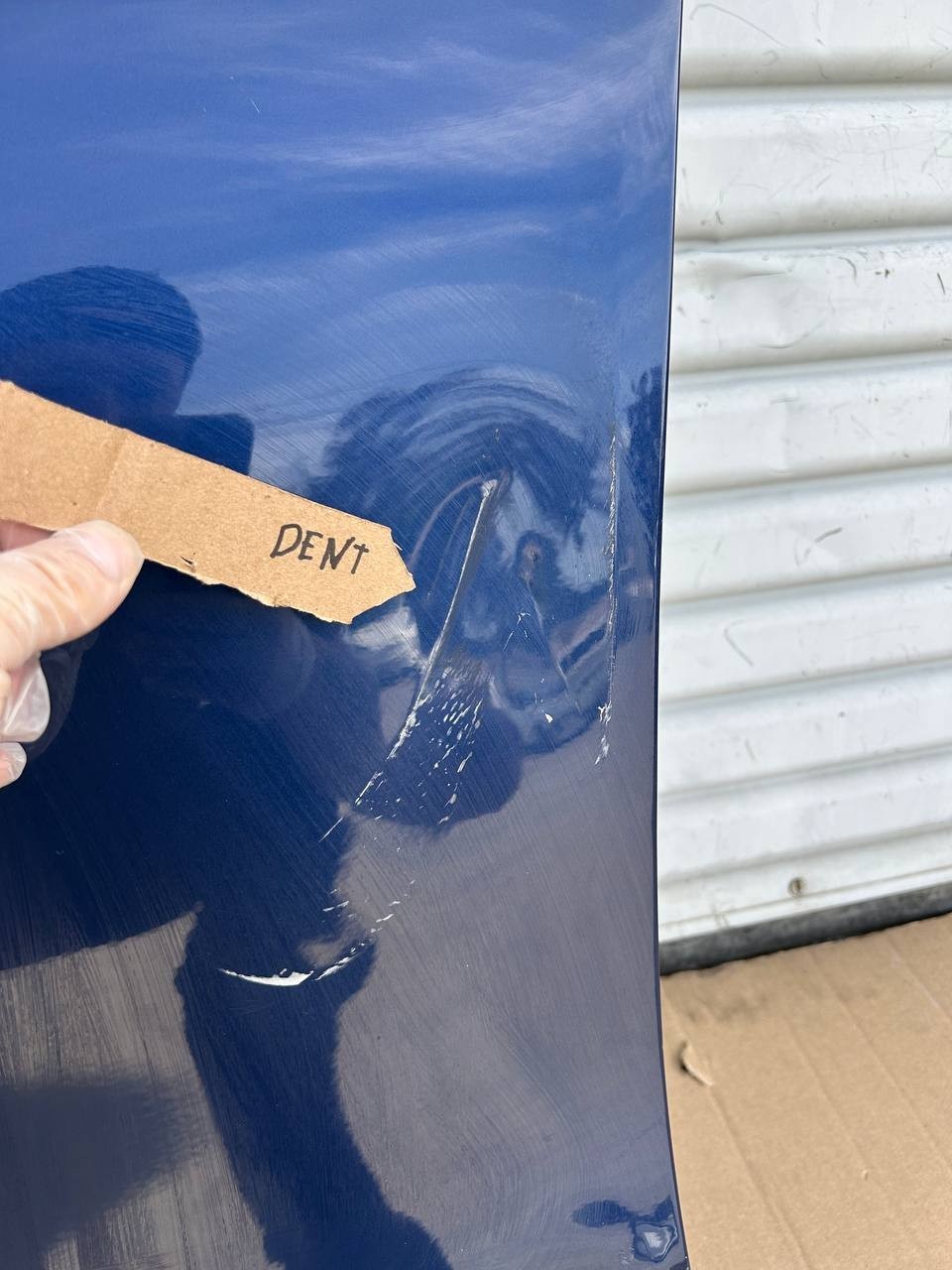 ✅2020-2024 Tesla Model Y Left Front Side Door Shell Blue w/dent and scratches