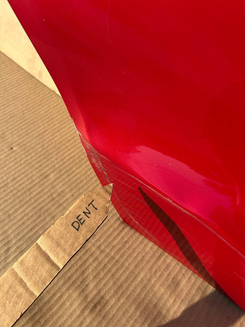 ✅12-20 OEM Tesla S Rear Right Side Door Shell Panel Red 6006566 w/dent