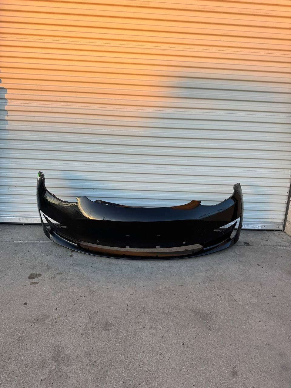 ✅2017-2023 Tesla Model 3 Front Bumper Cover Black w/Sensor Holes OEM