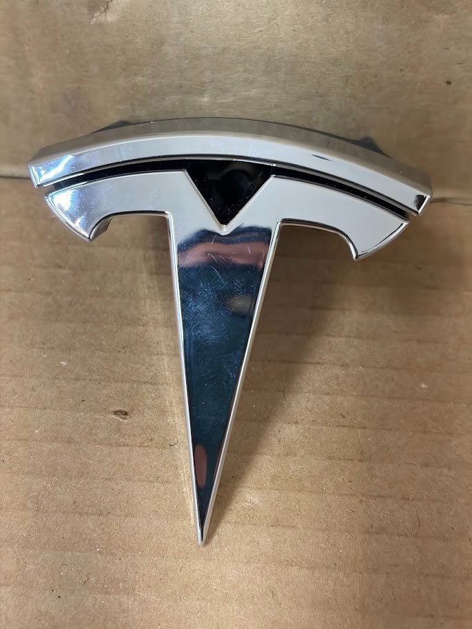 ✅ NEW! 16-20 Tesla Model S Front T-Emblem Logo Chrome Badge Assembly 1053686