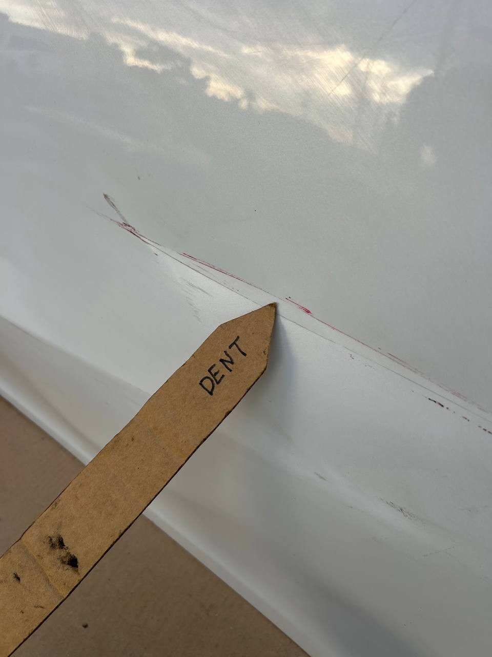 ✅2020-2023 Tesla Model Y Rear Left Door Shell Skin White OEM w/dent