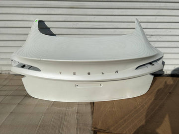 ✅ 24-25 Tesla Model 3 Rear Trunk Tailgate Liftgate Lid White w/scratches