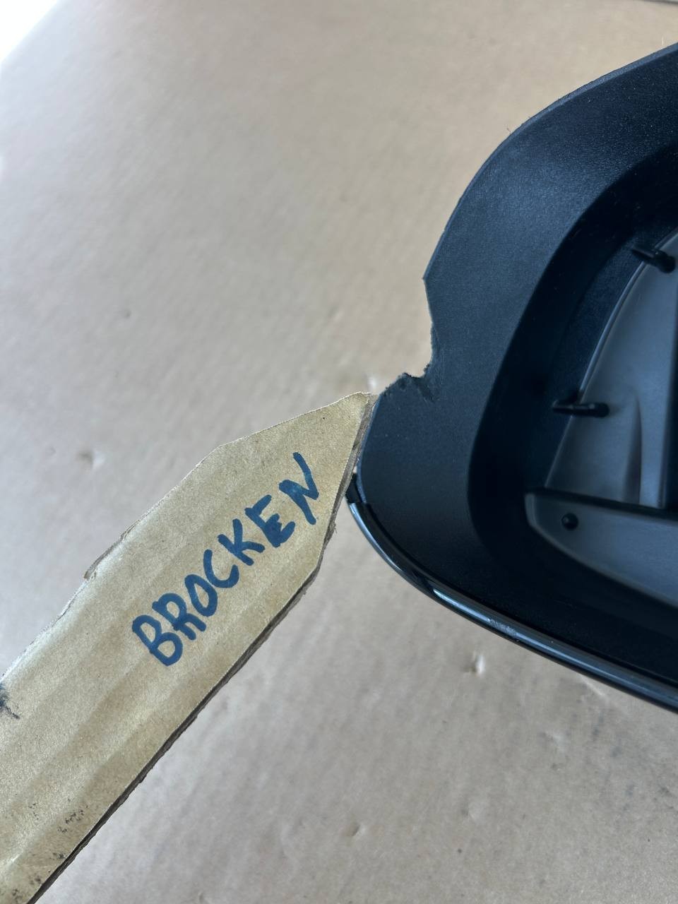 ✅21+ Tesla Model X Left LH Driver Door Side Mirror Black 1035180-01-J /broken