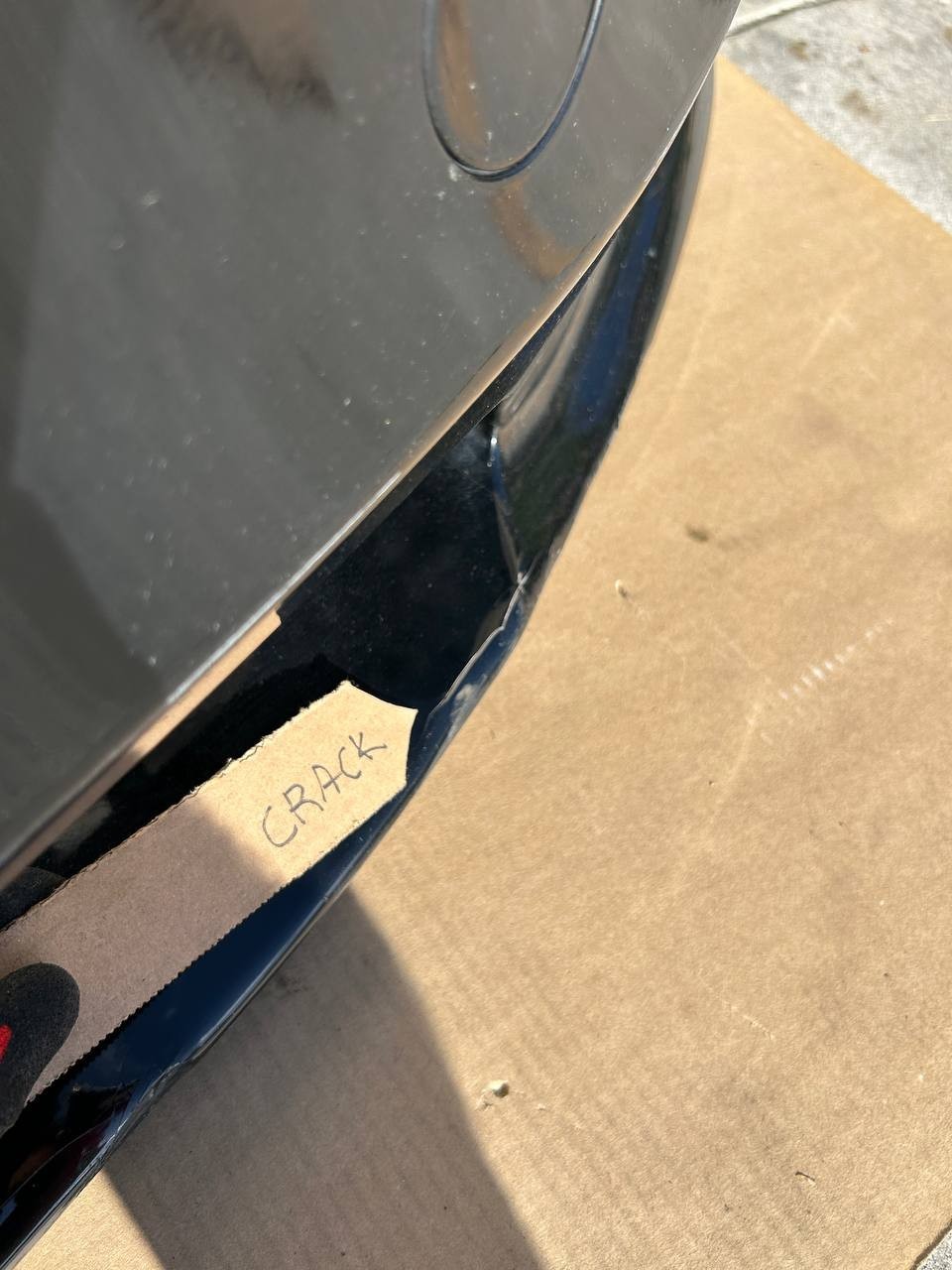 ✅21+ Tesla Model S Front Bumper Cover with Sensor Holes Black 1750101/cracked