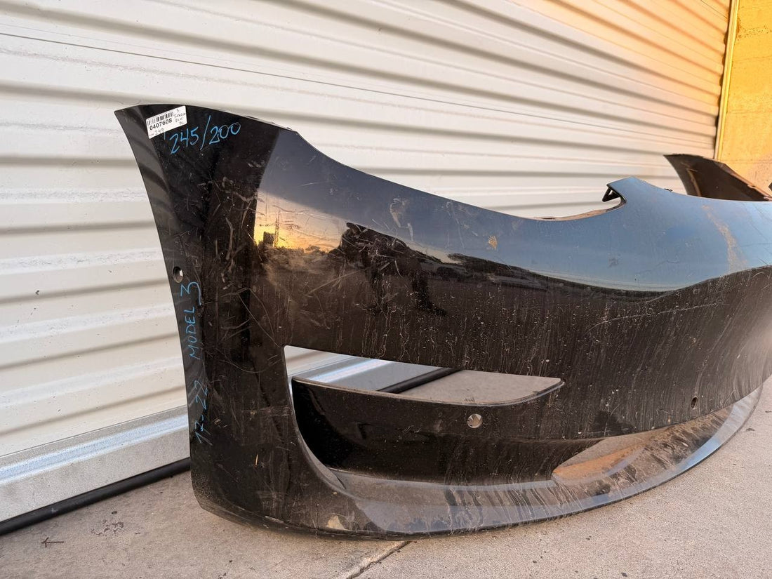 ✅2017-2023 Tesla Model 3 Front Bumper Cover Black w/Sensor Holes