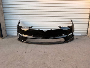 ✅ 21+ Tesla Model S MS Front Bumper Cover Black w/ Sensor Holes /damaged