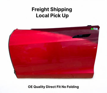 ✅2012-2015 Tesla Model S OEM Front Left Side Door Shell Panel Red w/scratches
