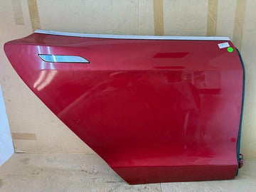 ✅12-15 Tesla S Rear Right Side Door Shell Panel Red w/Handle 6006566/scratched