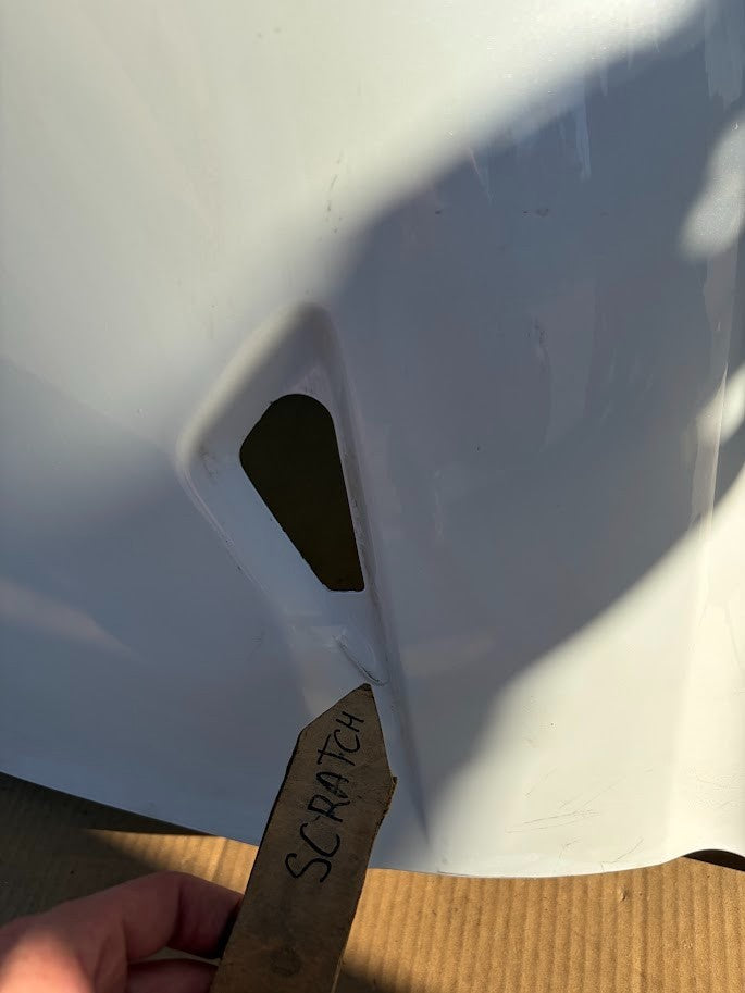 ✅12-15 Tesla Model S Front Left Fender Shell Panel White 6008022 /scratched
