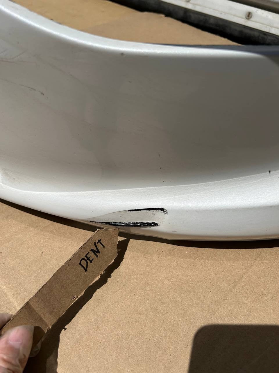 ✅20-24 Tesla Model Y Front Bumper Cover w/Sensor Holes White w/dent