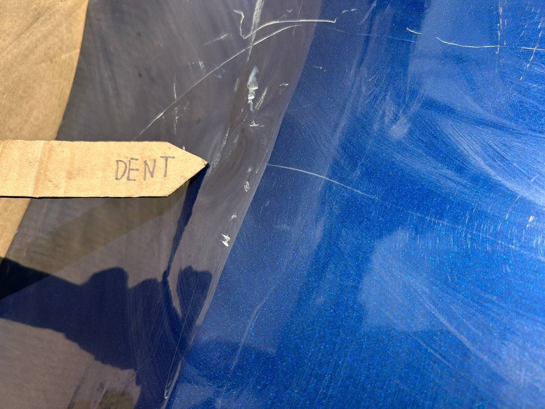 2020-2023 Tesla Model Y Rear Right Door Shell Skin Blue OEM w/dent