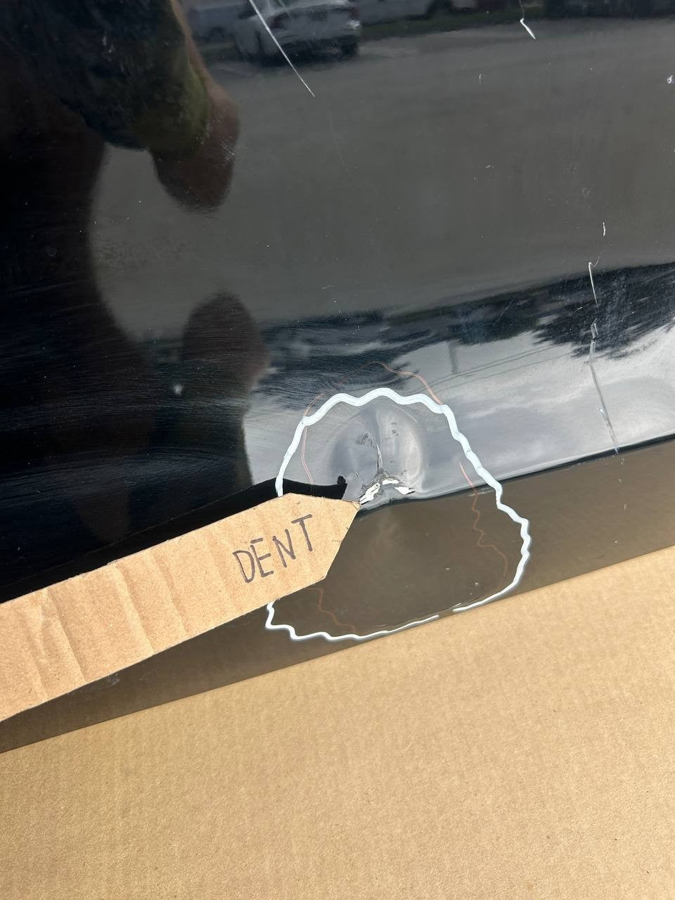 ✅12-16 OEM Tesla S Rear Right Side Door Shell Black Panel 6006566 /dent