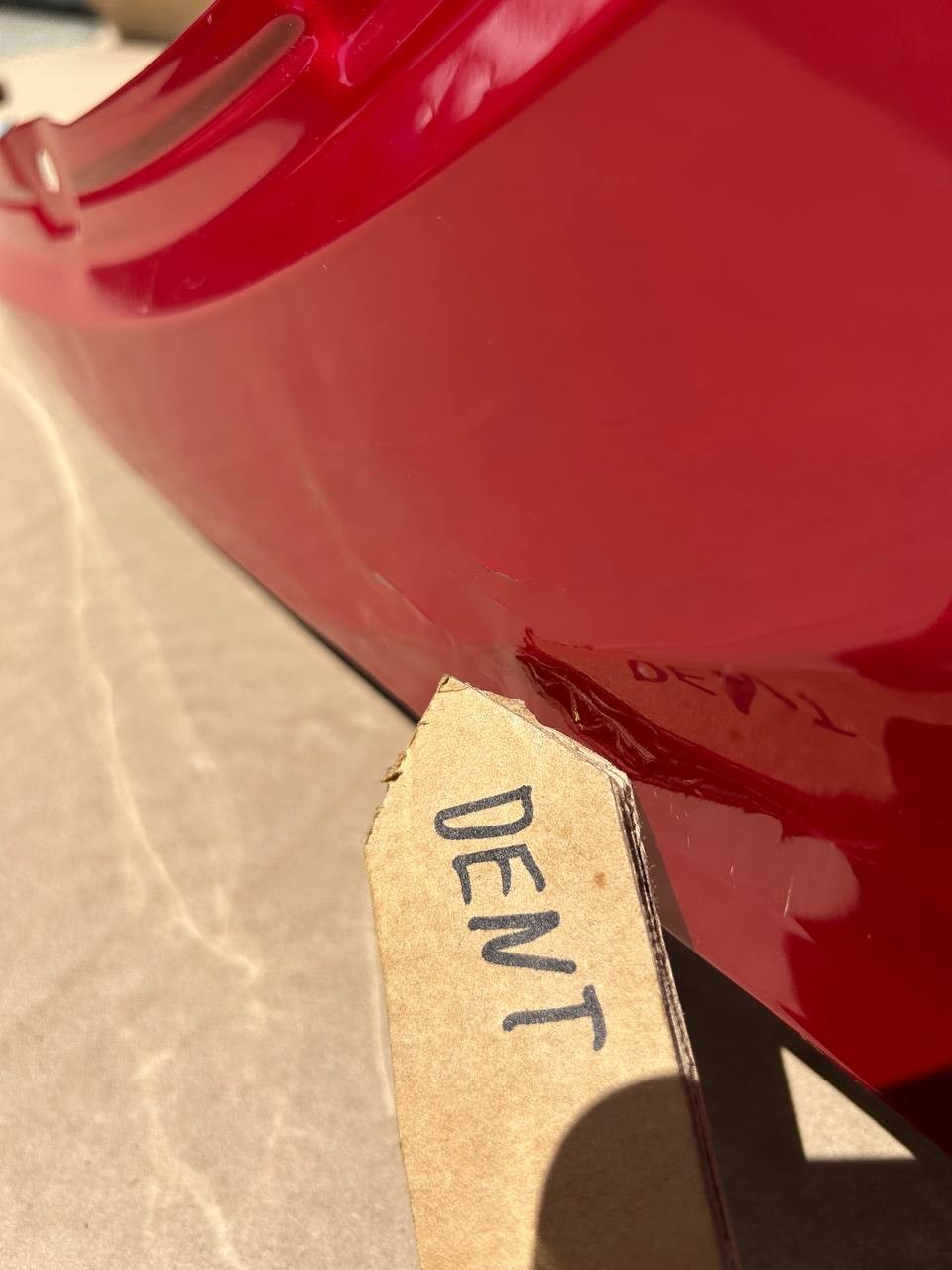 ✅2017-2024 Tesla Model Y Front Left Side Fender Red w/dent and scratches