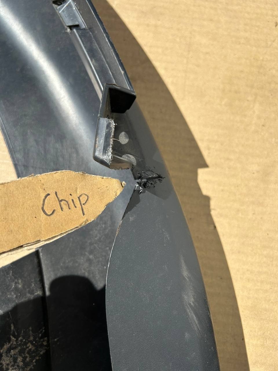 ✅25-27 Tesla Model Y Juniper Front Bumper Lower Valance Spoiler 1932384 /cracked