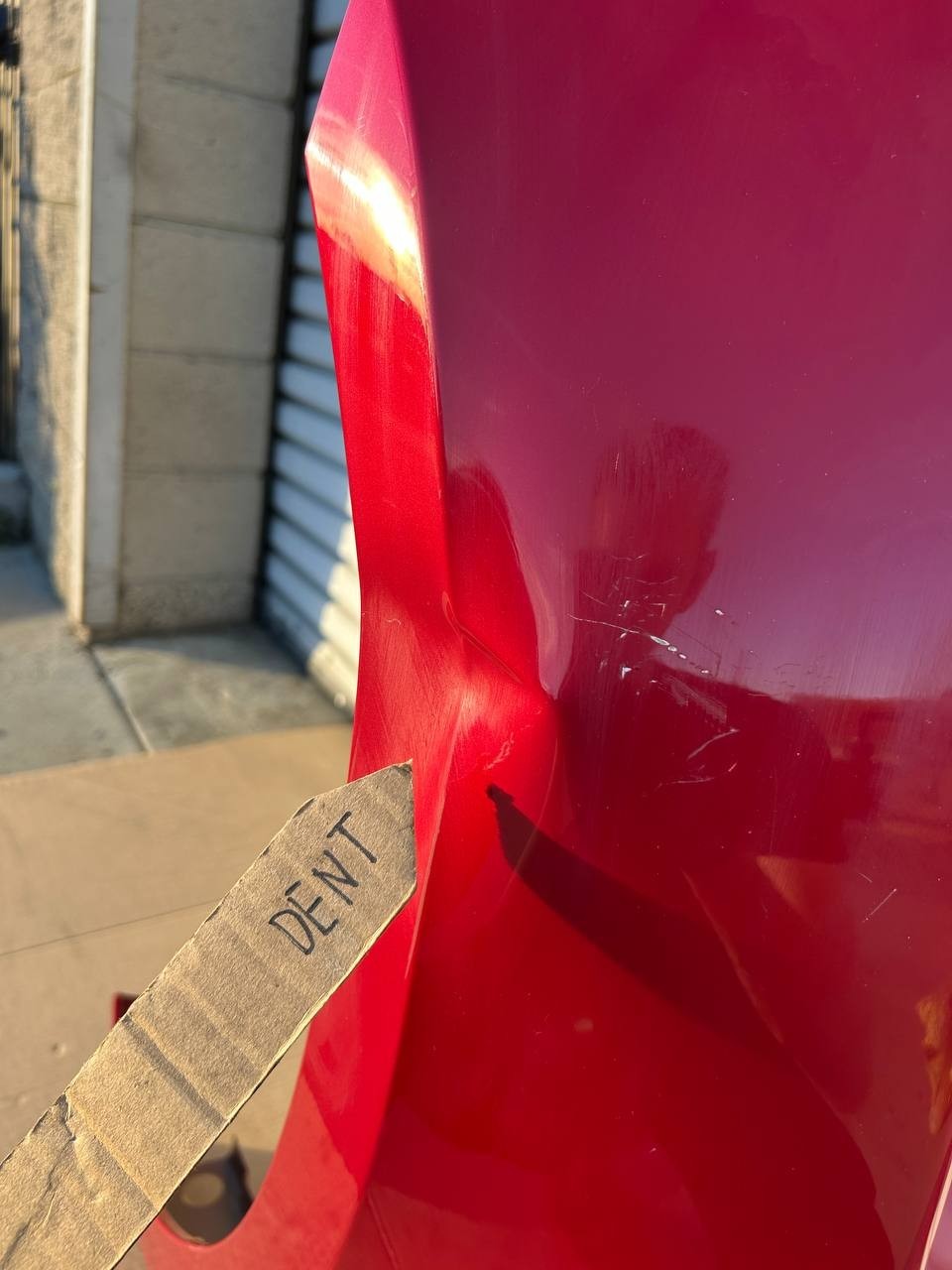 ✅2017-2023 Tesla Model 3 Front Left LH Side Fender Red w/dent and scratches