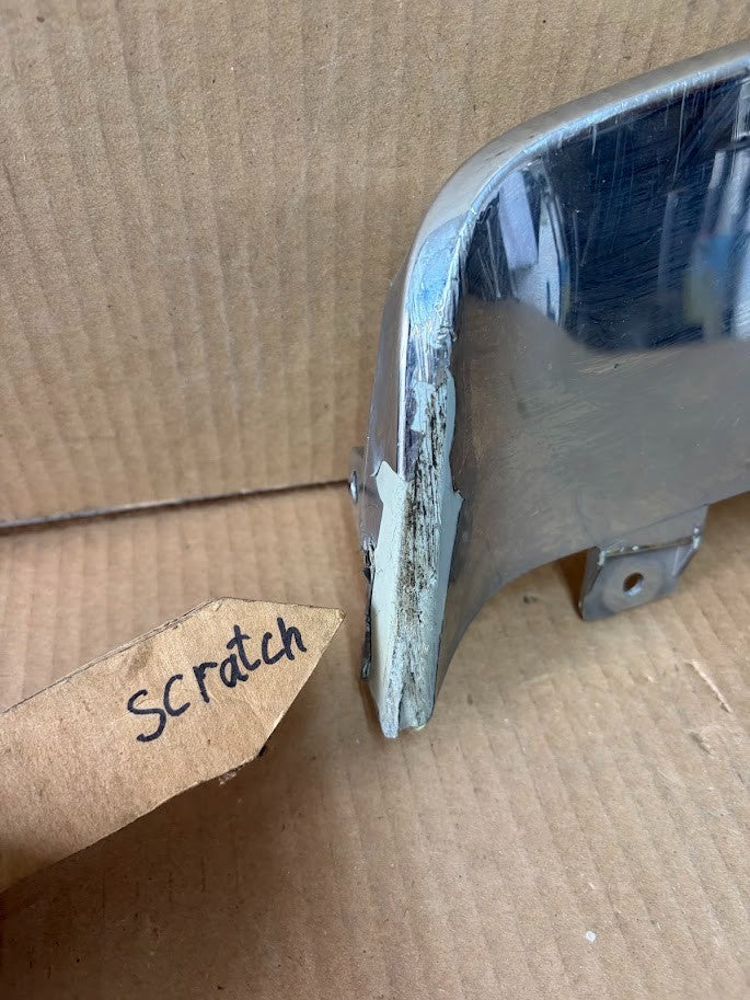 ✅12-15 Tesla Model S Rear Bumper Chrome Trim Valance 6009004-01-B w/scratches