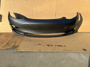✅ 17-23 Tesla Model 3 Front Bumper Cover Gray No Sensors OEM /damaged