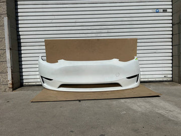✅23-24 Tesla Model Y Front Bumper Cover Pearl White PPSW 1540100-17E w/scratches