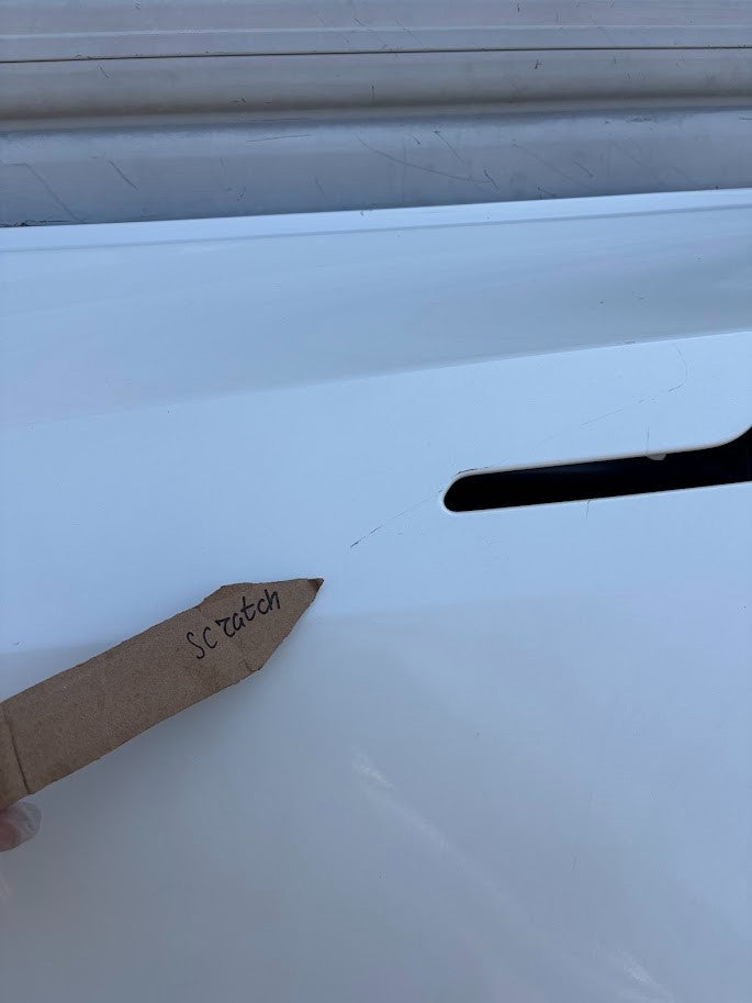 ✅2020-2023 Tesla Model Y Rear Left Door Shell Skin White OEM /scratched