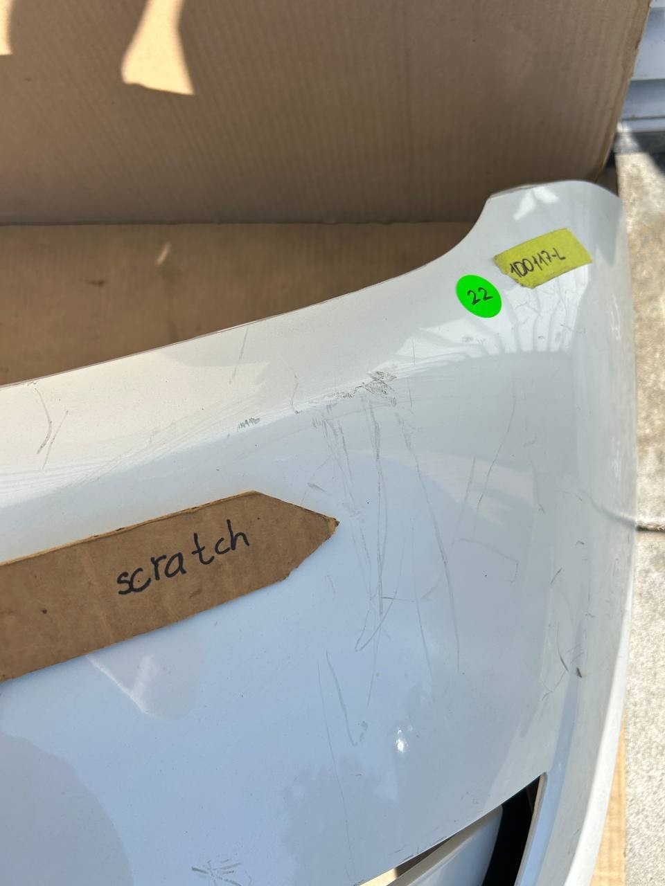 ✅23-24 Tesla Model Y Front Bumper Cover Pearl White PPSW 1540100-17E w/scratches