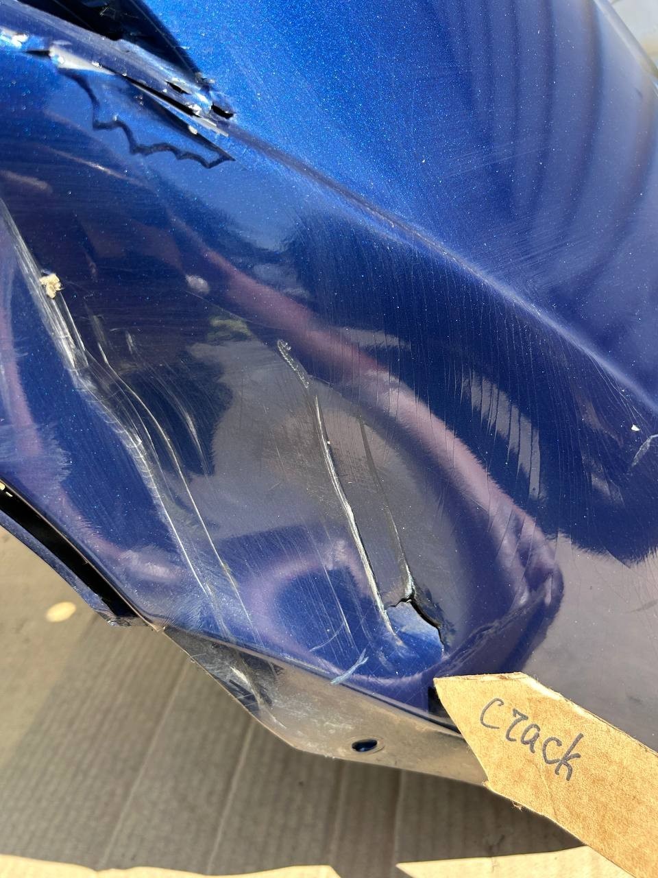 ✅2021-2023 Tesla Model 3 Rear Bumper Cover Blue /damaged