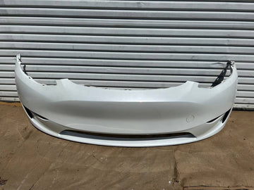 ✅ 20-24 Tesla Model Y Front Bumper Cover White No Sensor 1540100-17-E w/scratch