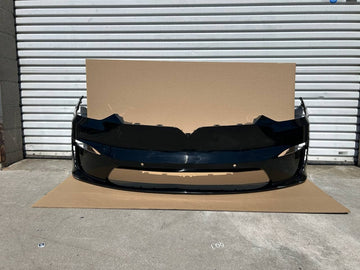 ✅2021-2023 Tesla Model X Front Bumper Cover Black OEM 1588184 /broken tab