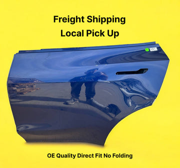 ✅ 2020-2023 Tesla Model Y Rear Left Door Shell Skin Blue OEM w/scratches