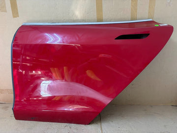 ✅12-16 OEM Tesla S Rear Left Side Door Shell Red Panel 6006394 w/scratched