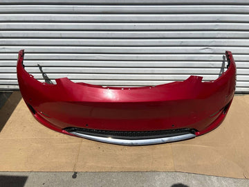 ✅20-24 Tesla Model Y Front Bumper Cover w/Sensors Red /damaged