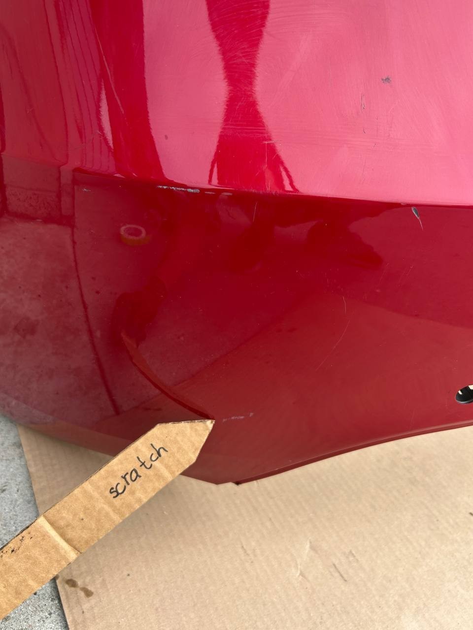 ✅20-22 Model Y Rear Bumper Fascia Cover Red 1540123-01-A w/scratches