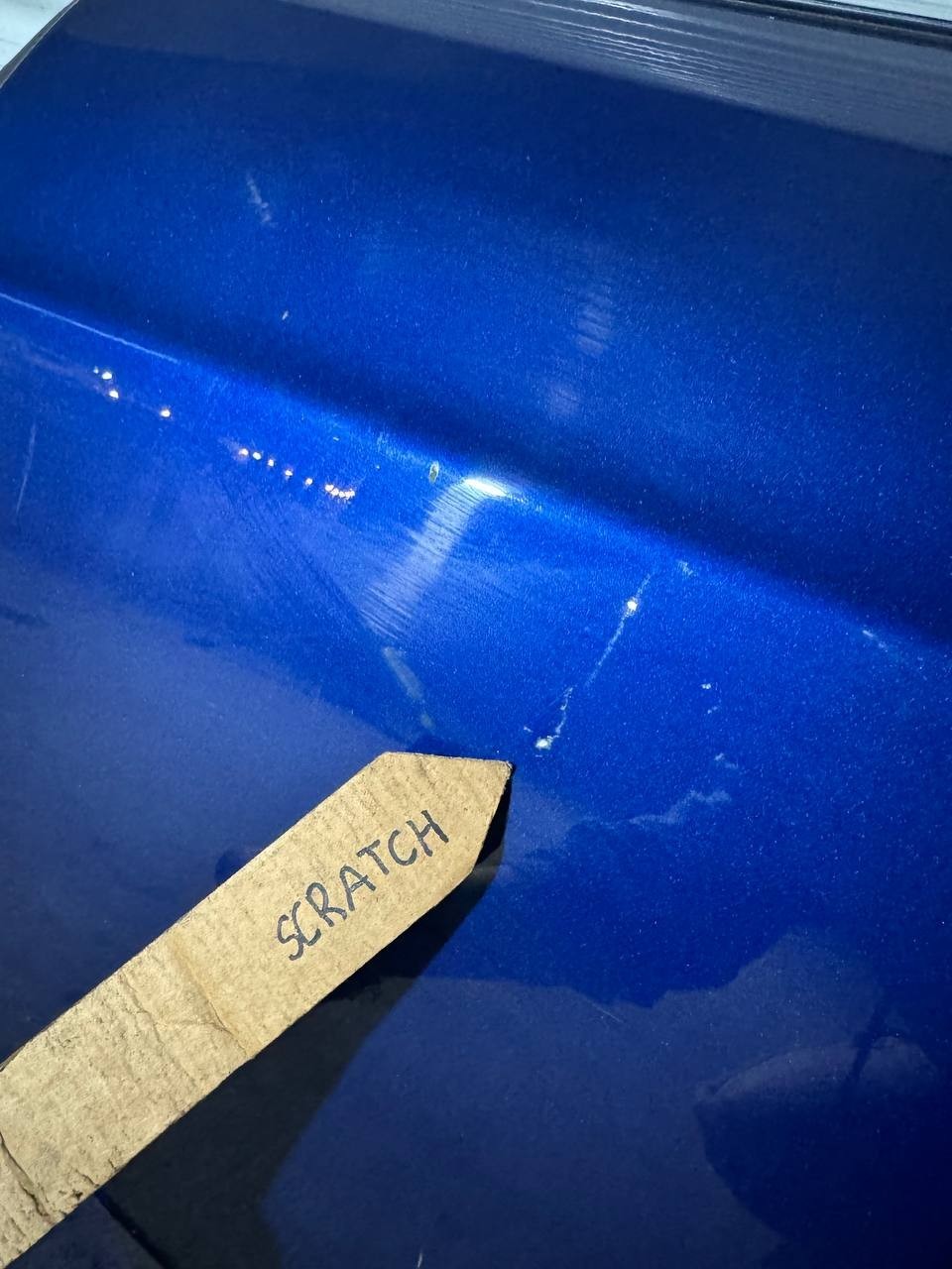 ✅12-20 OEM Tesla S Rear Left Driver Side Door Shell Blue Panel w/scratch