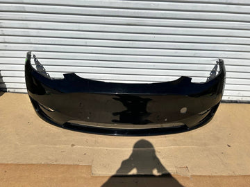 ✅20-23 Tesla Model Y Front Bumper Cover w/Sensor Holes Black w/scratches
