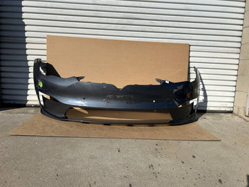 ✅2021 2022 2023 Tesla Model S Front Bumper Cover Gray OEM 1564691 w/dent