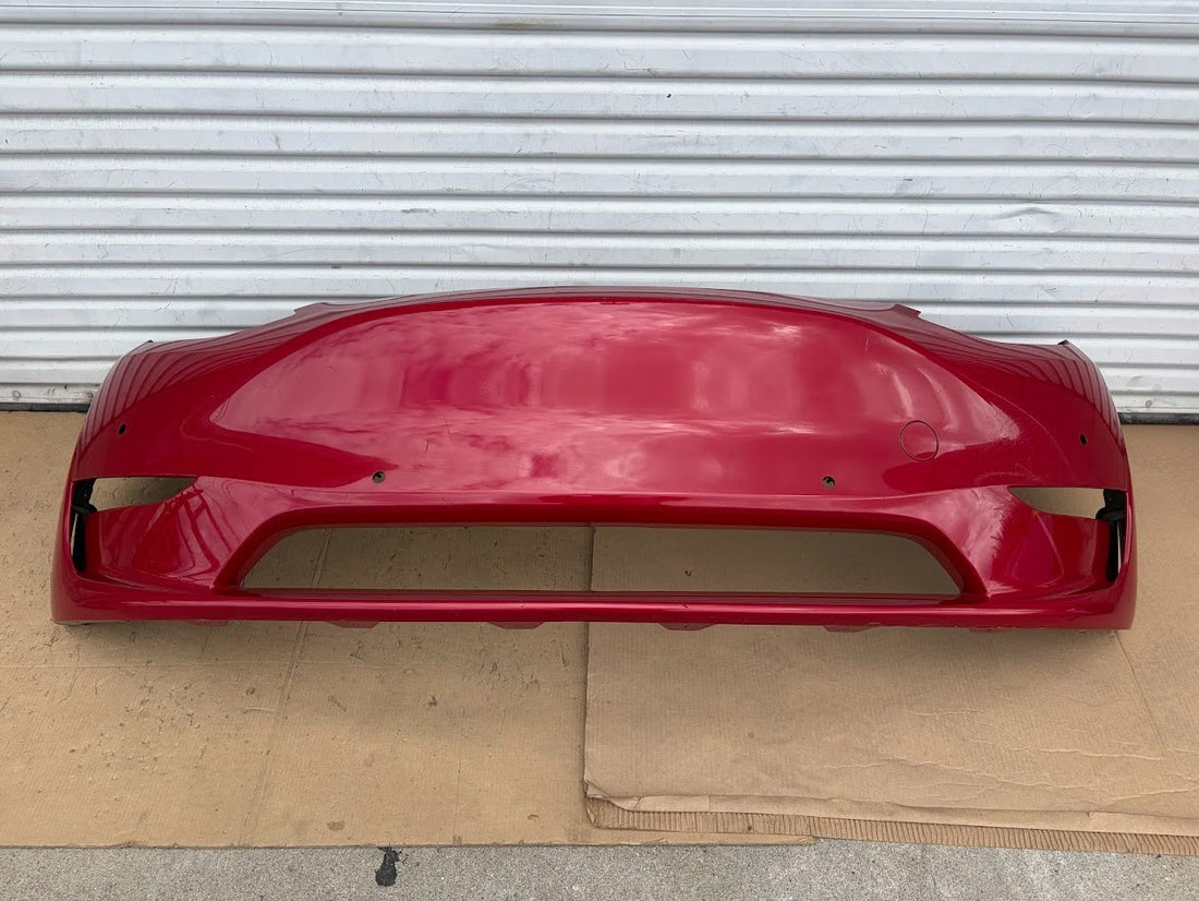 ✅20-24 Tesla Model Y Front Bumper Cover Red w/Sensor Holes