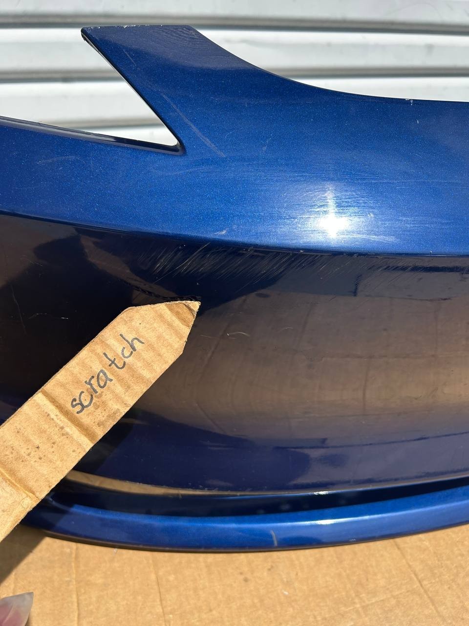 ✅24-25 Tesla Model 3 Base Front Bumper Cover Blue P2005802-00-B w/scratches