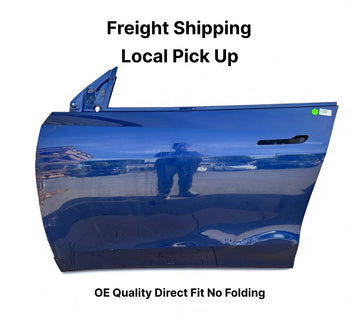 ✅2020-2024 Tesla Model Y Left Front Side Door Shell Blue OEM w/dent