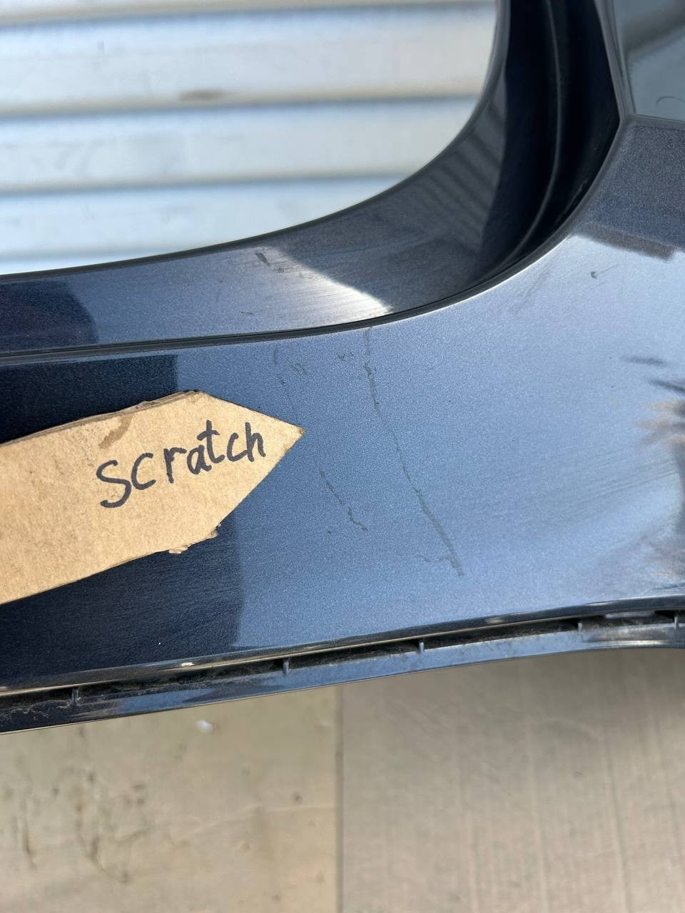 ✅ 22-23 Tesla  Model Y Rear Bumper Cover No Sensors Gray w/scratches