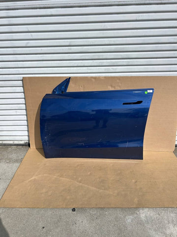 ✅20-24 Tesla Model Y Front Left Side Door Shell Blue OEM w/dent