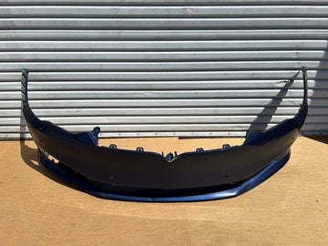 ✅16-20 Tesla Model X Front Bumper Cover Blue w/Sensor Holes /cracked