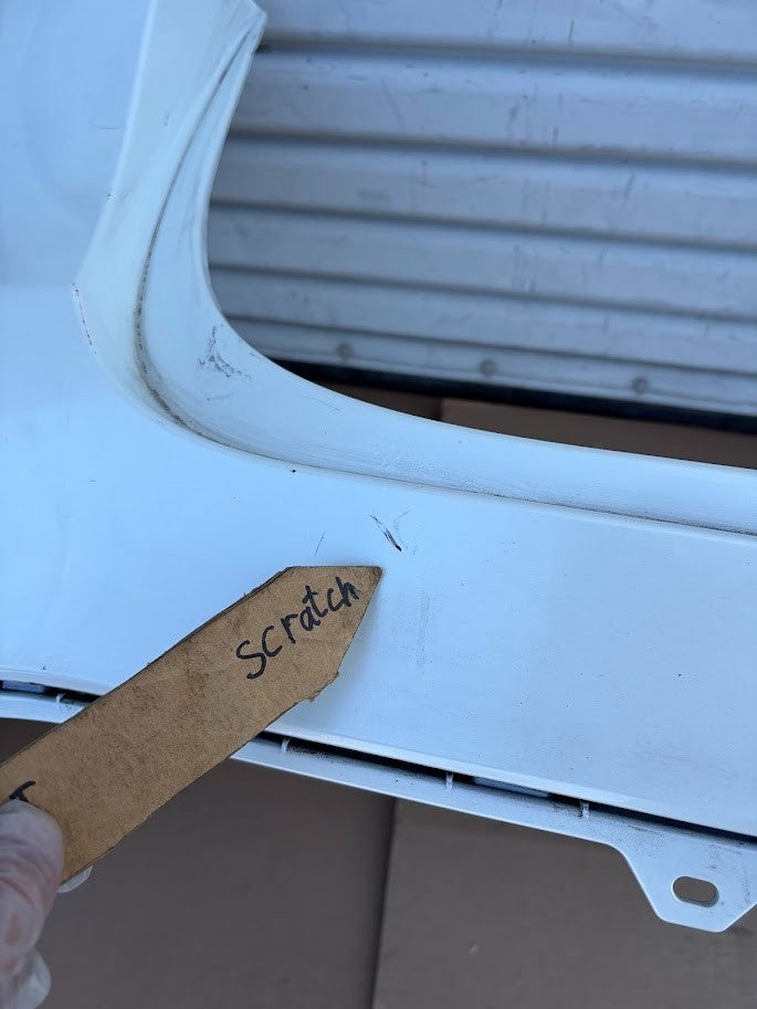✅2022-2024 Tesla Model Y Rear Bumper Cover White 1493735-TX-A OEM /scratched