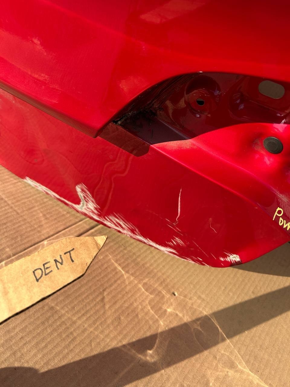 2017- 2020 Tesla Model 3 Trunk Lid Powered Red 1118167-00-F w/dent