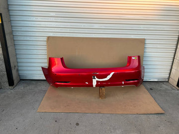 ✅2017-2021 Tesla Model 3 Rear Bumper Cover Red w/scratches