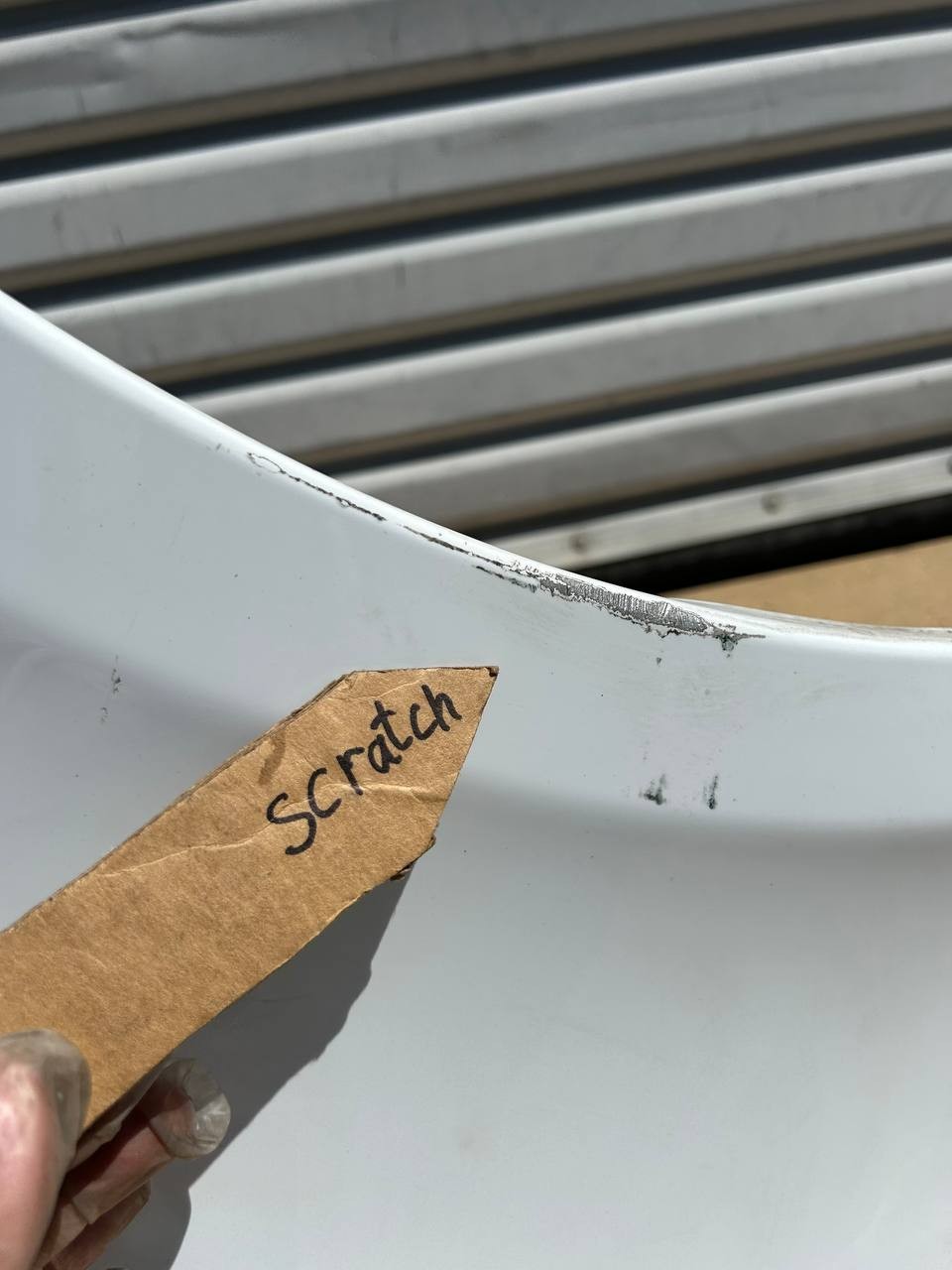 ✅12-20 Tesla Model S Front Right Side Fender Shell Panel White w/ scratches